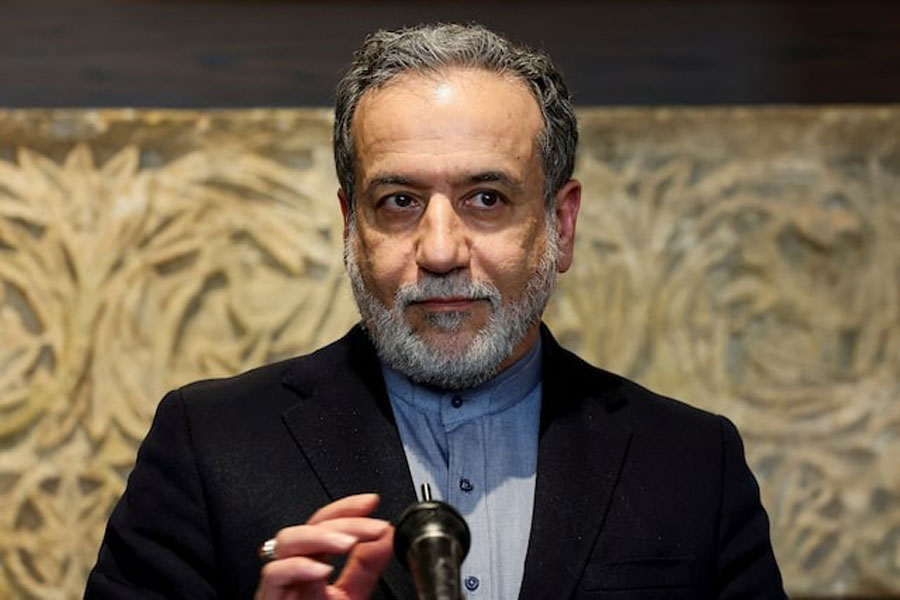 Iranian Foreign Minister Abbas Araqchi speaks to the media in Beirut, Lebanon, October 4, 2024.