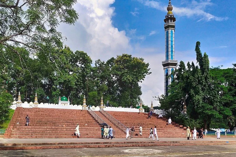 A view of the 300 years old Shahi Eidgah in Sylhet city- FE Photo