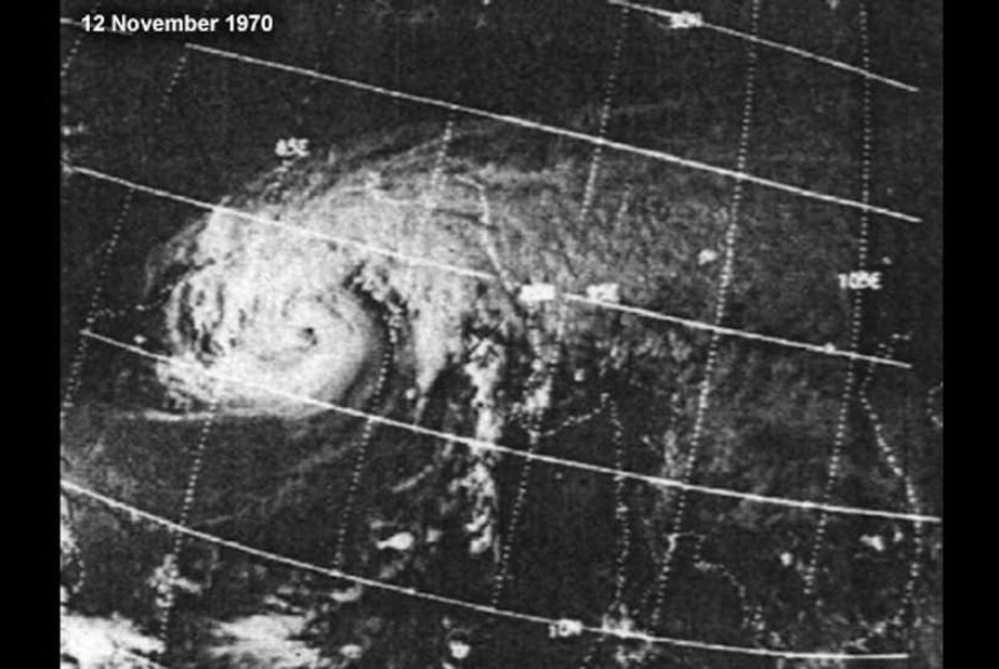 Satellite image of the Bhola cyclone — Collected