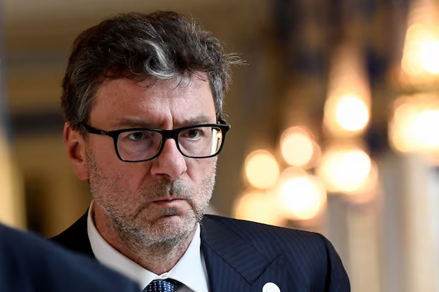 Italy's Minister of Economy and Finance Giancarlo Giorgetti attends a press conference during the G7 Finance Ministers and Central Bank Governors' Meeting in Stresa, Italy May 24, 2024.