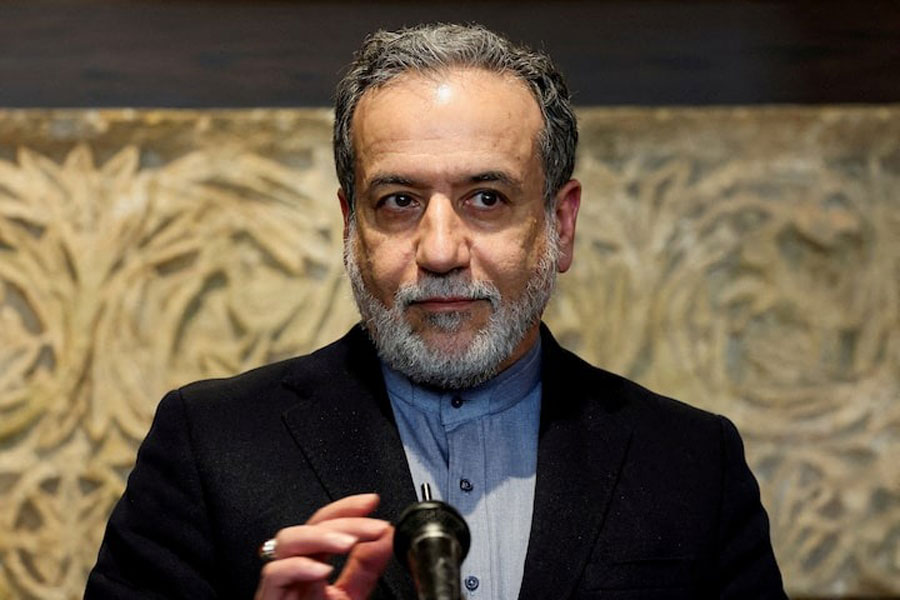 Iranian Foreign Minister Abbas Araqchi speaks to the media in Beirut, Lebanon, October 4, 2024.