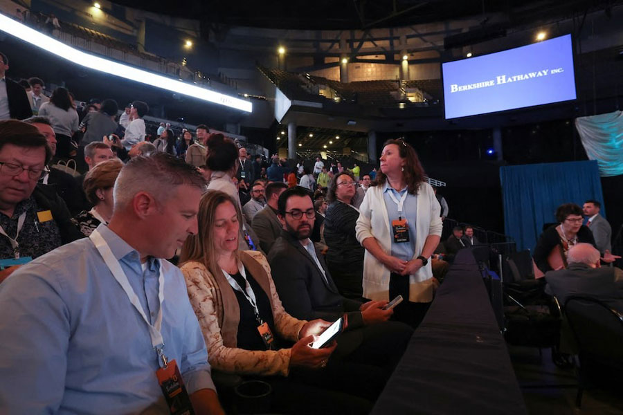 Shareholders attend the Berkshire Hathaway Inc annual shareholders' meeting, in Omaha, Nebraska, US, May 3, 2025.