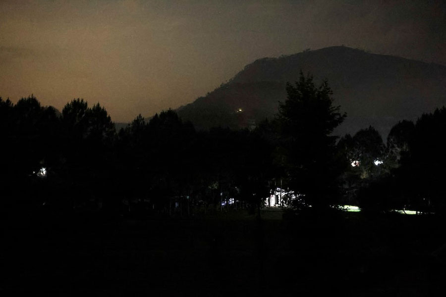 City view during the blackout, after India's strikes in Muzaffarabad, in Pakistan-administrated Kashmir, May 7, 2025.