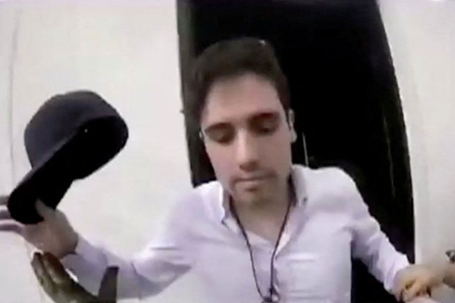 Ovidio Guzman, son of kingpin Joaquin "El Chapo" Guzman, is briefly captured by Mexican military police in a residential compound near the centre of Culiacan in the state of Sinaloa, Mexico October 17, 2019 in this still image taken from a helmet camera footage obtained October 30, 2019.