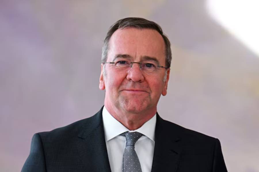 Designated German Defence Minister Boris Pistorius attends a ceremony where he receives his certificate of appointment from German President Frank-Walter Steinmeier at Bellevue Palace in Berlin, Germany May 6, 2025.