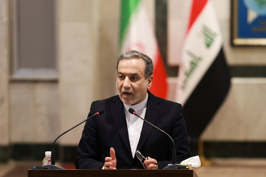 Iran's Foreign Minister Abbas Araqchi speaks as he meets with his Iraqi counterpart Fuad Hussein, in Baghdad, Iraq on October 13, 2024 — Reuters/File