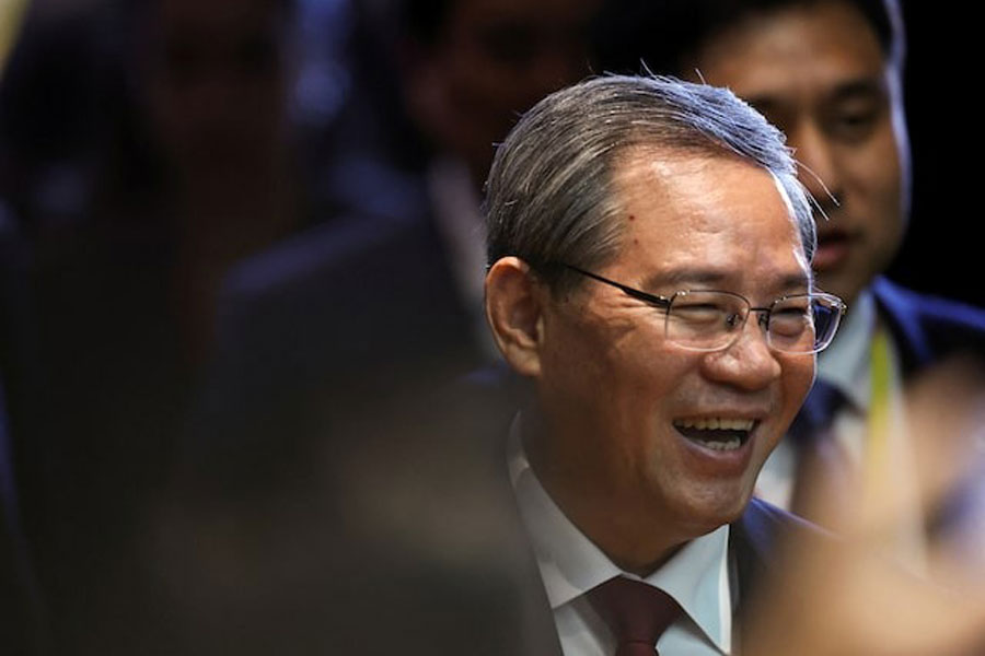 Chinese Premier Li Qiang attends the 27th ASEAN-China Summit at the National Convention Centre in Vientiane, Laos, October 10, 2024.