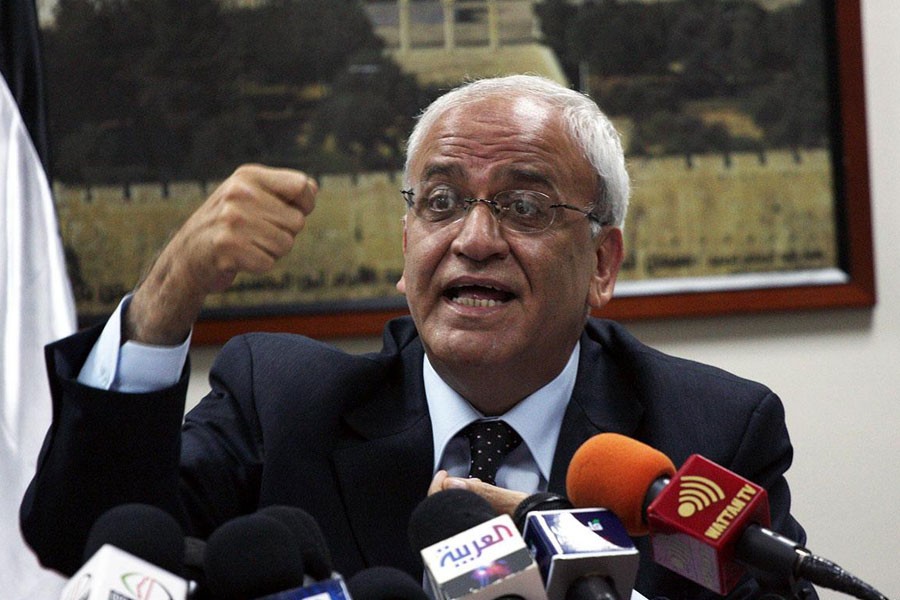 Image of Saeb Erekat, secretary general of the Palestine Liberation Organisation and Palestinian Authority chief negotiator (Collected)