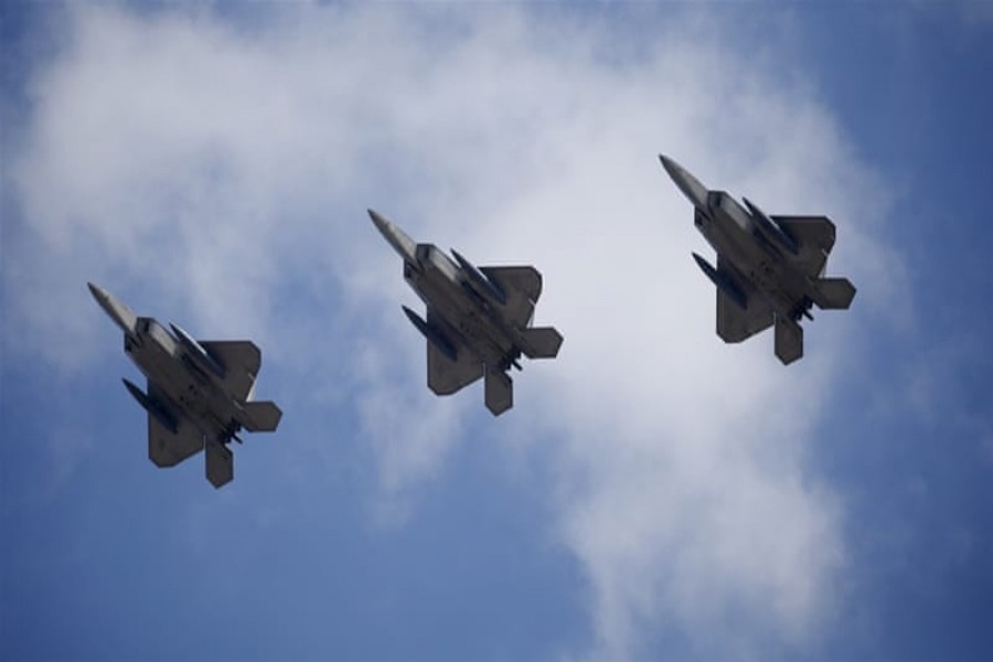 SEOUL: The war games include the largest simultaneous deployment of Raptor fighter jets in South Korea on Monday. — Reuters