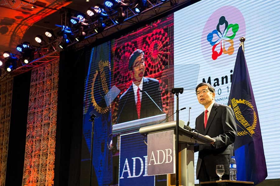 ADB President Mr Takehiko Nakao delivering his speech at the opening session of the Board of Governors during the 51st ADB Annual Meeting at Manila in Philippines on Saturday -Photo: ADB
