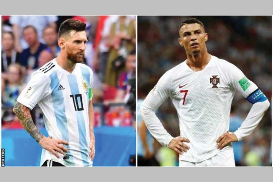 Lionel Messi, left, and Cristiano Ronaldo, right, are almost certainly finished with the World Cup for their stellar careers. —Photo: Reuters