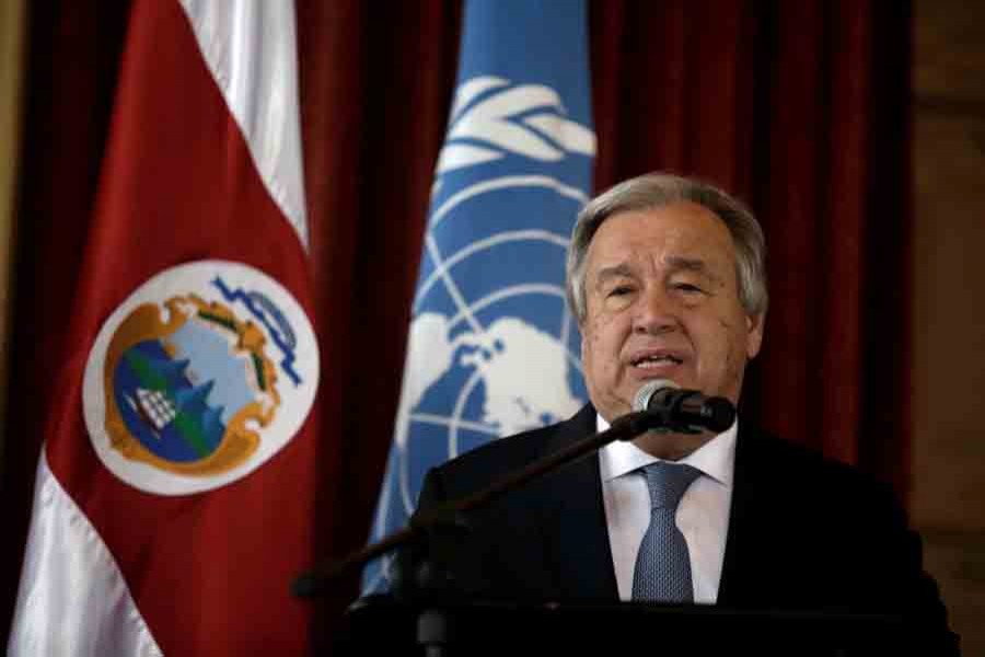 UN Secretary General Antonio Guterres speaks during his visit to the United Nations School in San Jose, Costa Rica on July 16. Reuters/File photo