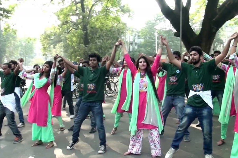 Rag Day is a time of great rejoicing for the Dhaka University students