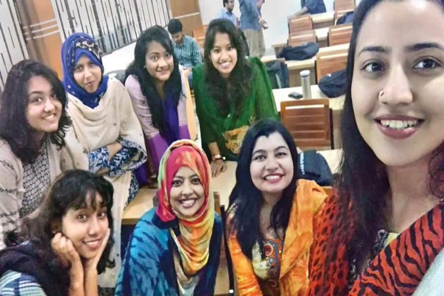 Some MBA students of IBA, Dhaka University are in the picture — Photo: Saraf Nusrat