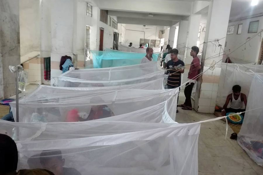 A partial view of the Dengue Ward at Cumilla Medical College and Hospital — FE Photo