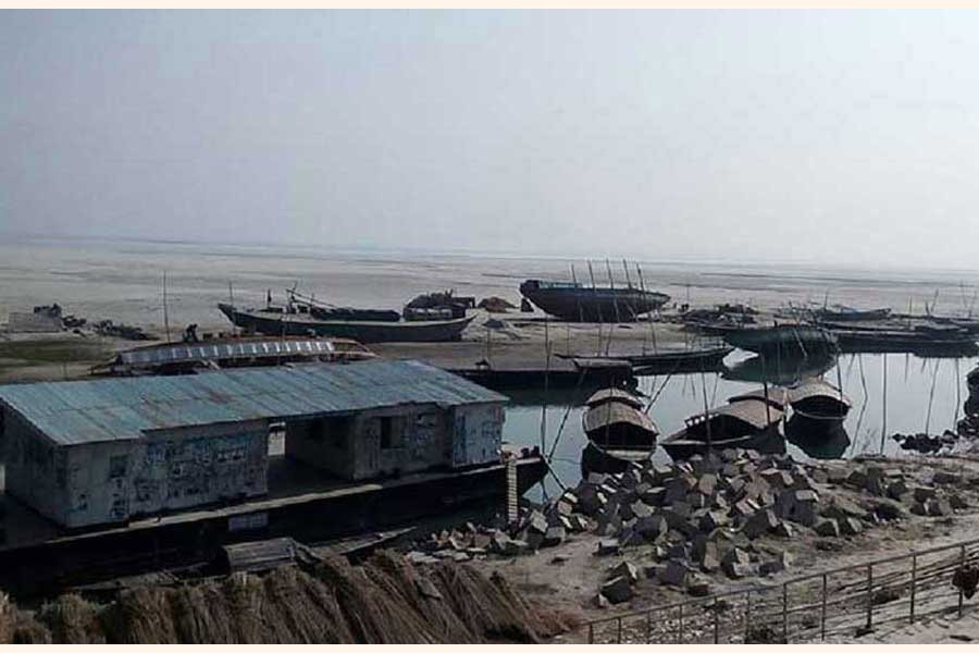 Chilmari River Port in Kurigram district — UNB Photo