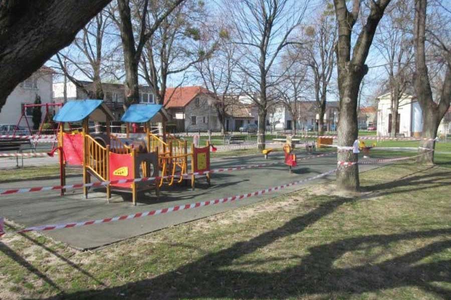 This playground just outside the Slovak capital, Bratislava, has been sealed off to stop people spreading the virus. Similar measures are in place in cities and towns across Europe, which is now the epicentre of the virus's spread. —Credit: Ed Holt/IPS