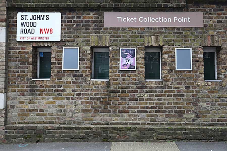 A ticket collection point outside Lord's Cricket Ground wears a deserted look — Internet