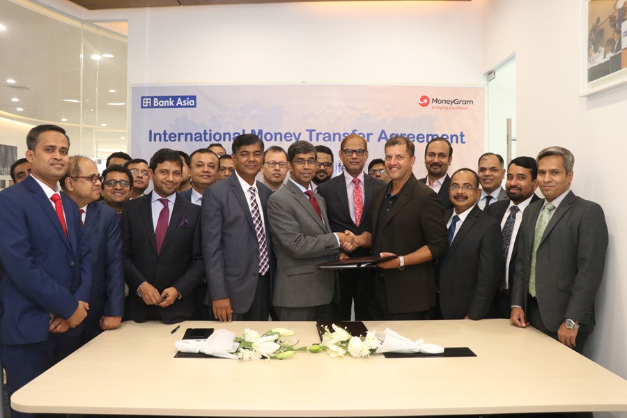 Bank Asia and MoneyGram sign agreement to offer remittance services
