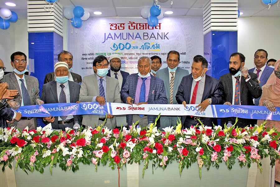 Jamuna Bank opens 300th ATM booth at MohammadpurBosila road The
