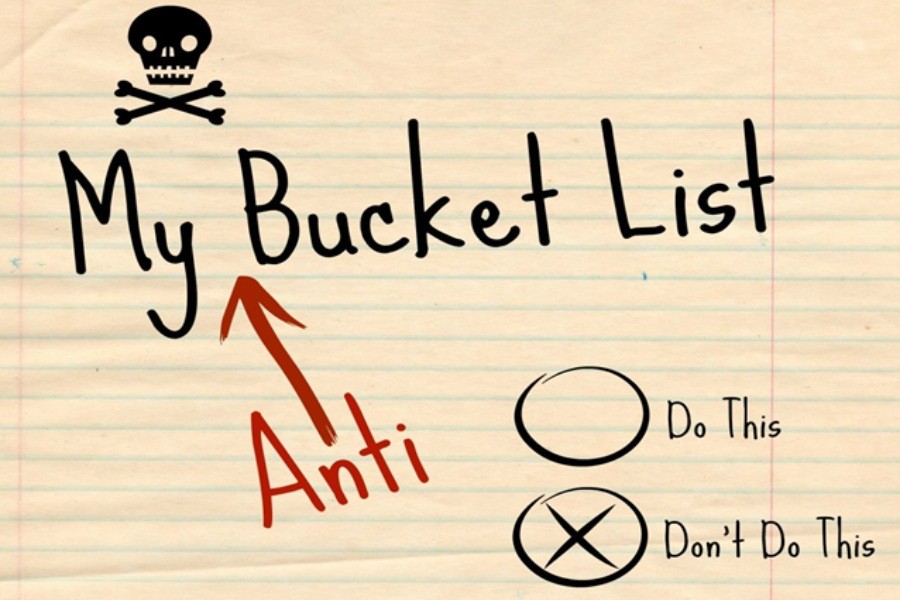 Antibucket list A list of things you want to avoid experiencing in
