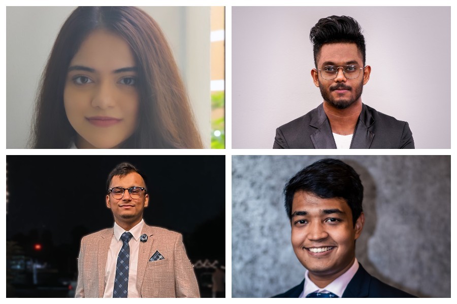 From top left to bottom right - Samia Azam, Tashdid Rahman, Khondakar Jubayer, Shah Nafis Ahammed